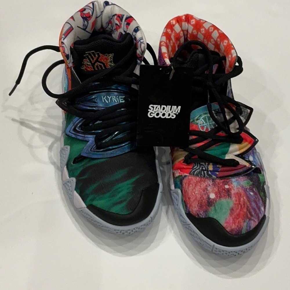Nike Red and Blue Artistic Sneakers